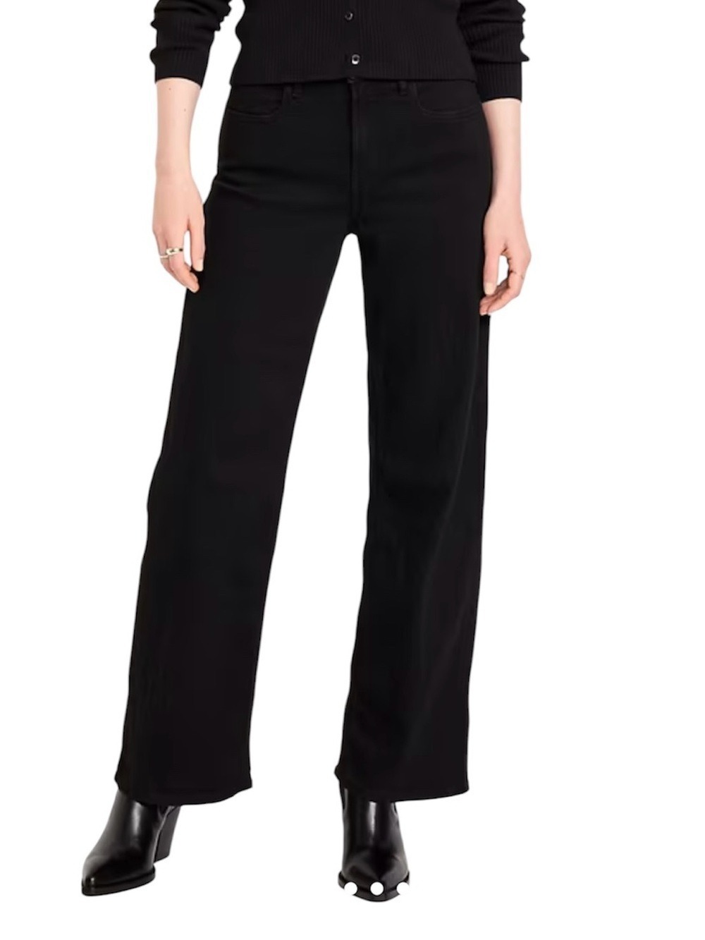 Old Navy High Rise WOW Wide Leg Jeans Black Size 10